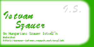 istvan szauer business card